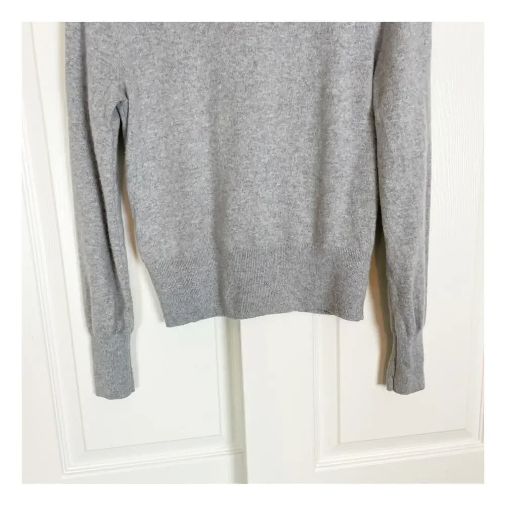 J. Crew Jewel Button 100% Cashmere Gray Cardigan - Picture 8 of 9